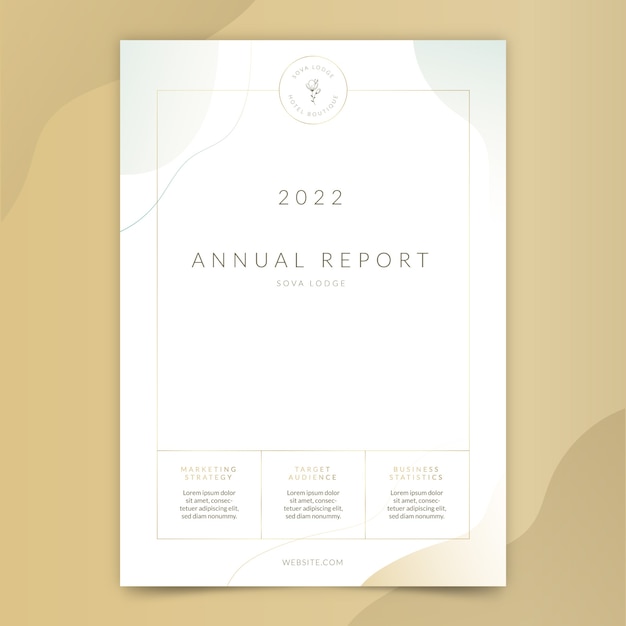 Free vector gradient boutique annual report template