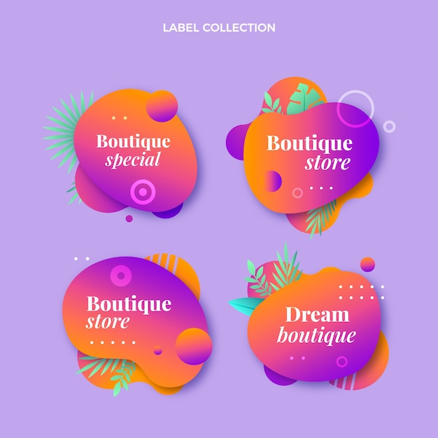 Free vector gradient boutique design template