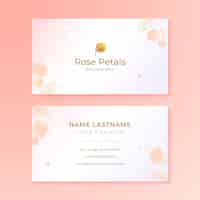 Free vector gradient boutique horizontal business card template