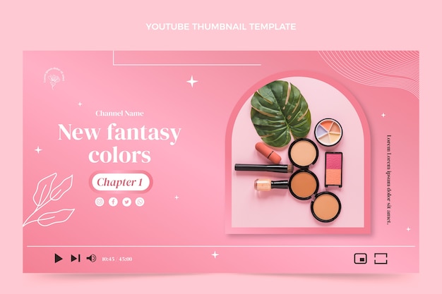 Free vector gradient boutique youtube thumbnail