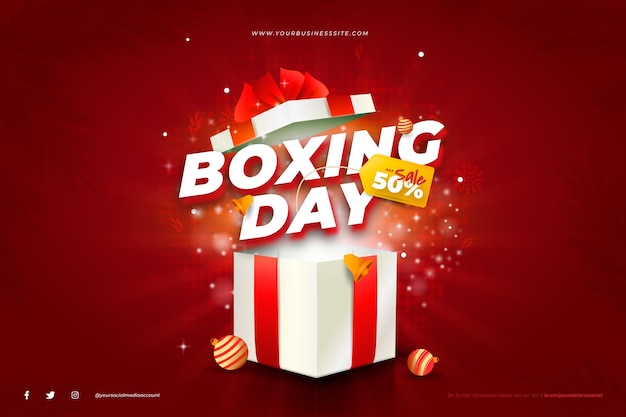 Gradient boxing day background