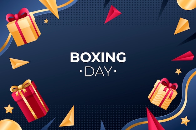 Free vector gradient boxing day background