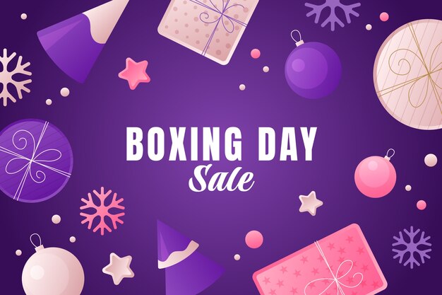 Gradient boxing day background