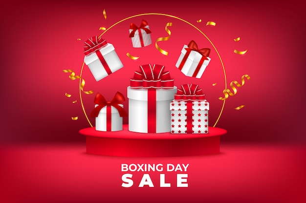 Free vector gradient boxing day background