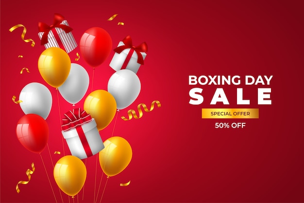 Free vector gradient boxing day background