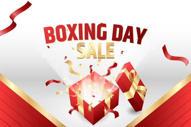 Gradient boxing day sale background