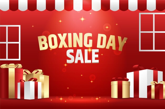 Gradient boxing day sale background