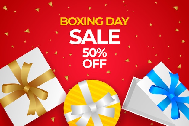 Free vector gradient boxing day sale background