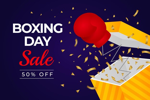Gradient boxing day sale background