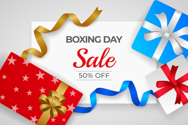 Gradient boxing day sale background