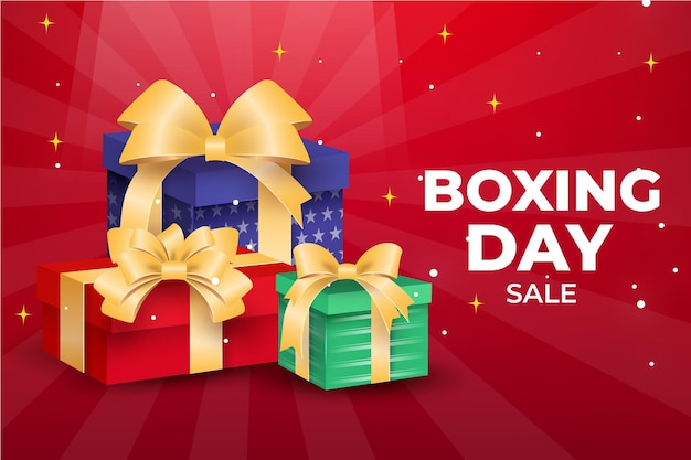Free vector gradient boxing day sale background
