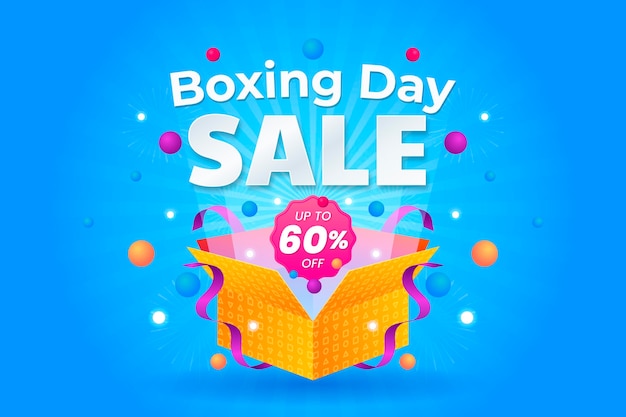 Free vector gradient boxing day sale background