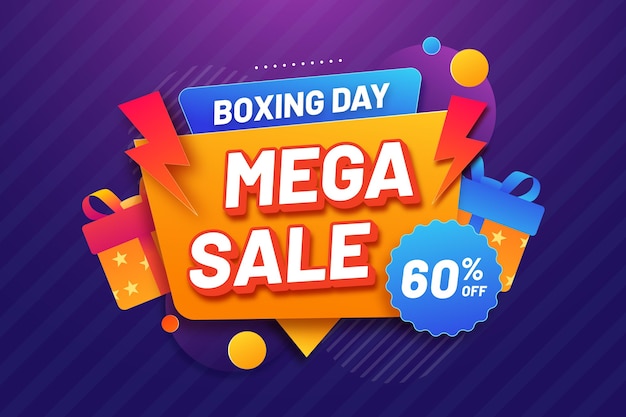 Gradient boxing day sale background