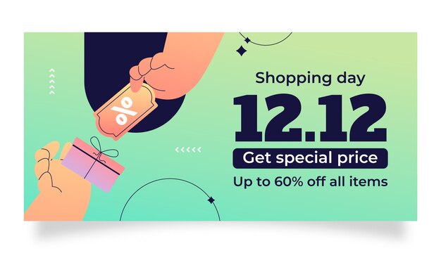 Gradient boxing day sale banner template