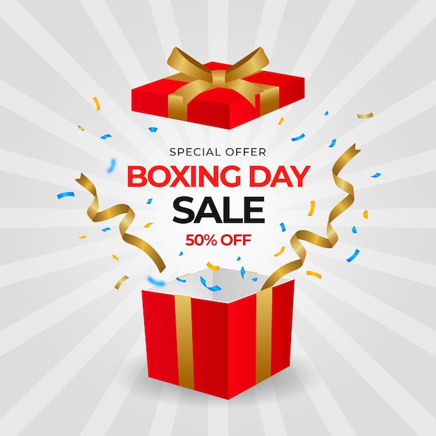 Gradient boxing day sale illustration