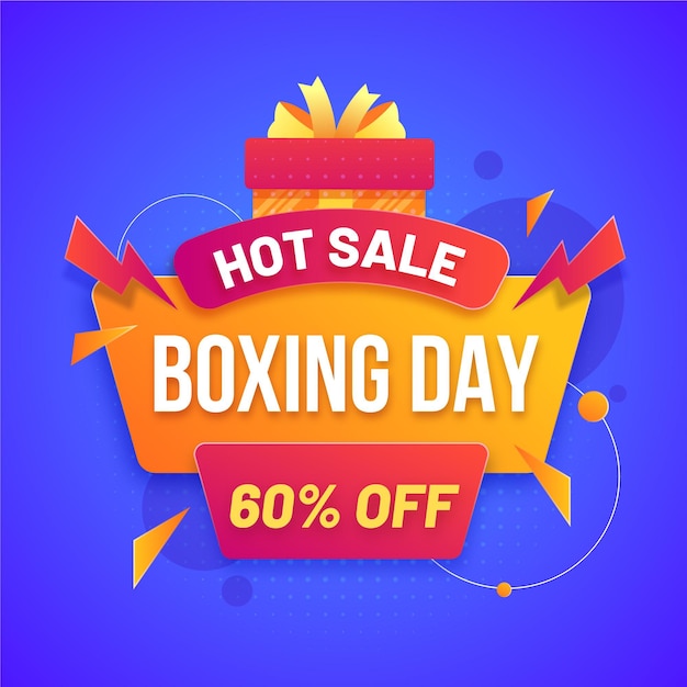 Gradient boxing day sale illustration