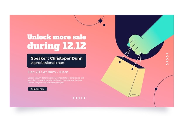 Gradient boxing day webinar template