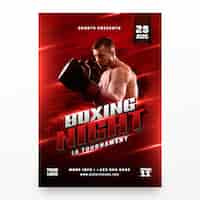 Free vector gradient boxing poster design