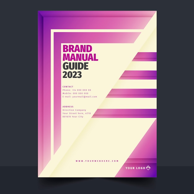 Free vector gradient brand manual brochure template