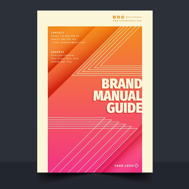 Gradient brand manual brochure template