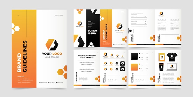 Gradient brand manual brochure template