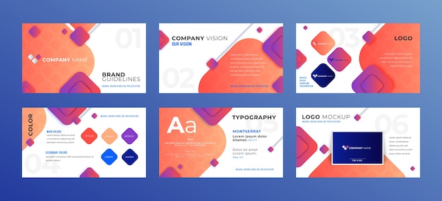 Gradient brand manual presentation