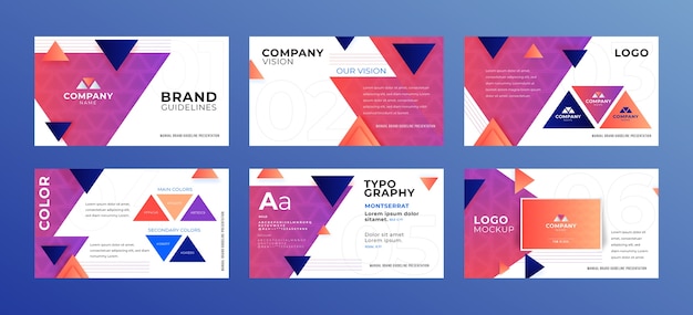 Gradient brand manual presentation