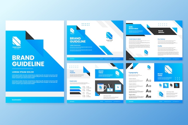 Gradient brand manual presentation