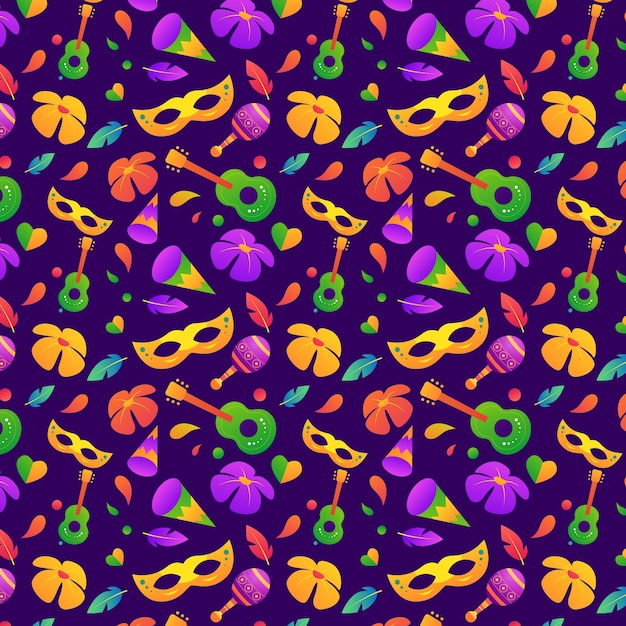 Free vector gradient brazilian carnival pattern design