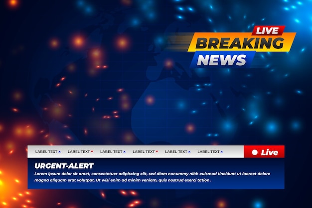 Free vector gradient breaking news background