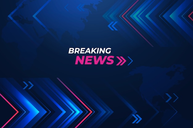 Free vector gradient breaking news background