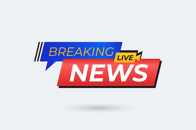 Gradient breaking news logo design