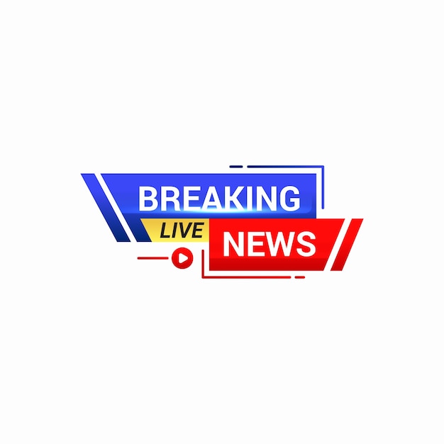 Gradient breaking news logo design