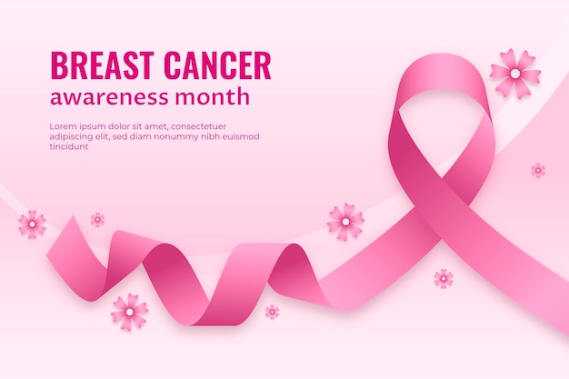 Gradient breast cancer awareness month background