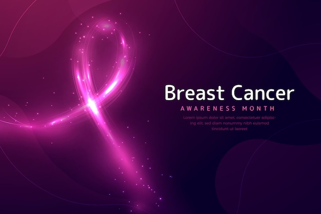 Free vector gradient breast cancer awareness month background