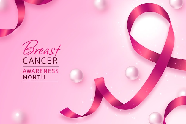 Free vector gradient breast cancer awareness month background