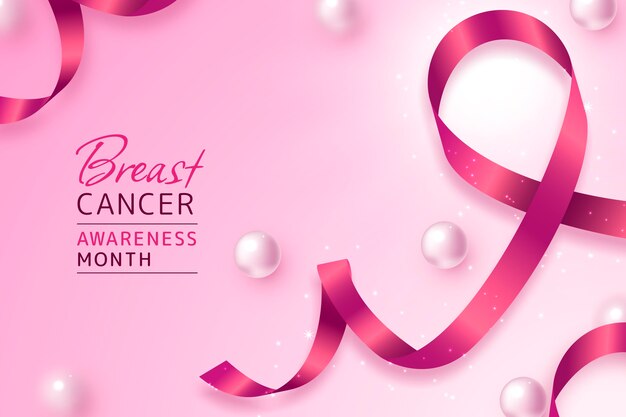 Gradient breast cancer awareness month background