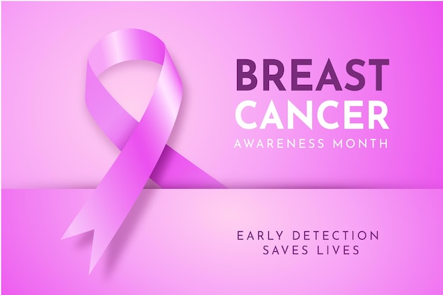 Gradient breast cancer awareness month illustration