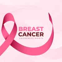 Бесплатное векторное изображение Градиентная иллюстрация месяца осведомленности рака молочной железы