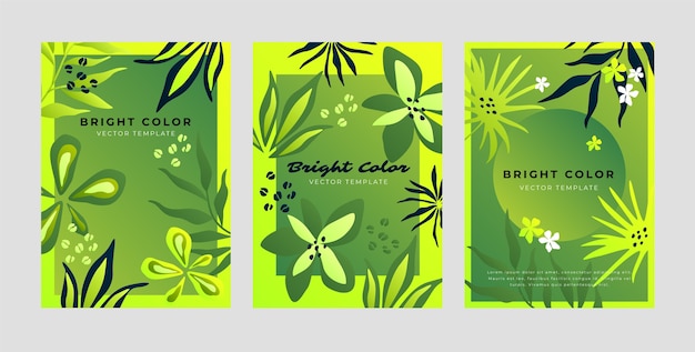 Free vector gradient bright color vertical banners