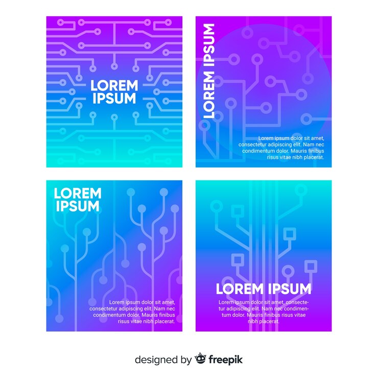Free Vector gradient brochure template collection