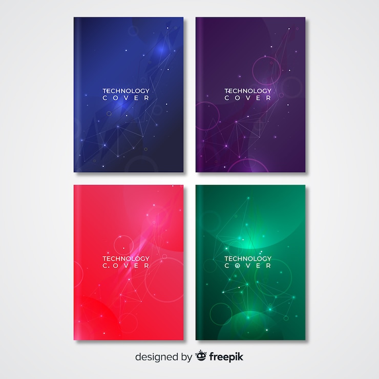 Free Vector gradient brochure template collection