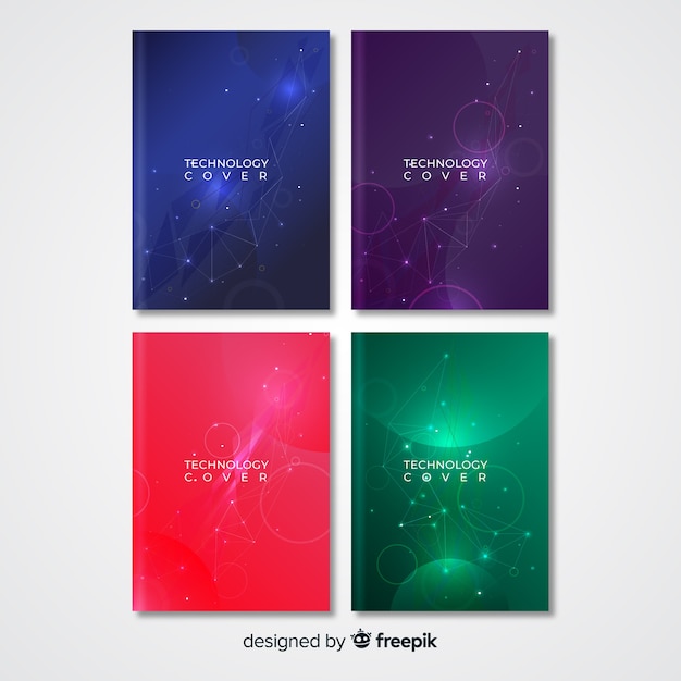 Free vector gradient brochure template collection