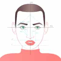 Free vector gradient brow mapping illustration