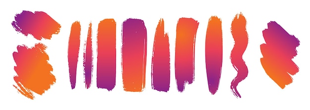 Free vector gradient brush strokes