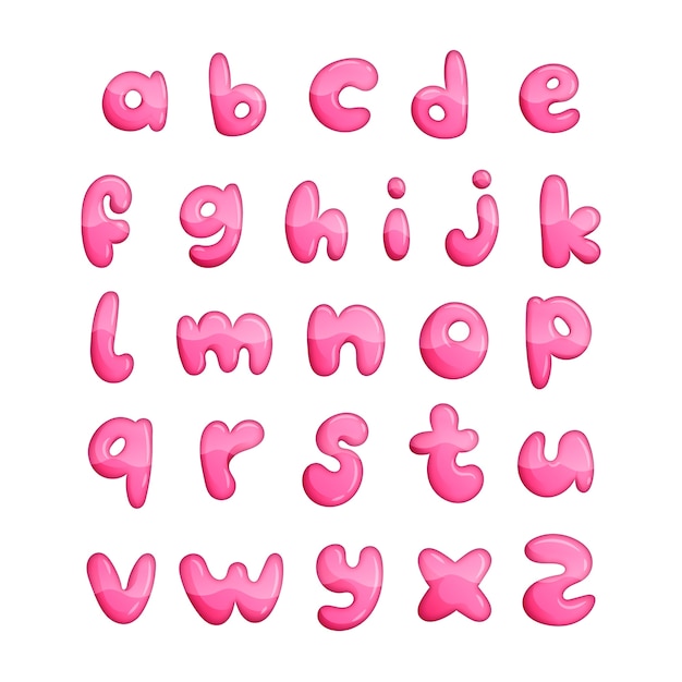 Бесплатное векторное изображение Дизайн градиентного пузырькового шрифта