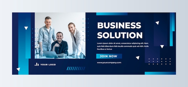 Free vector gradient business banner template