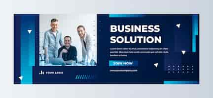 Free vector gradient business banner template