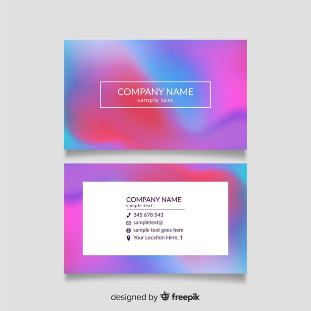 Free vector gradient business card template