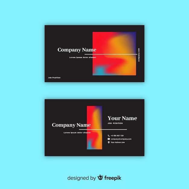 Free vector gradient business card template